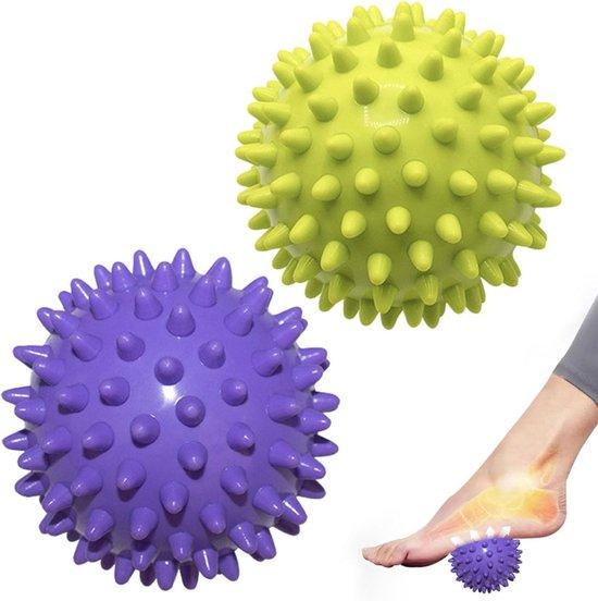 OEM Massagebal Set mit Knotenpunkten - Für Hand, Fuß, Schulter und Muskeln - 7,5 cm Grün/Purpur - Harte Textur 2026