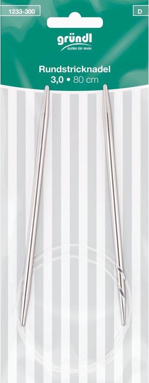 Gründl Rundstricknadeln 3 mm 80 cm 1233-300