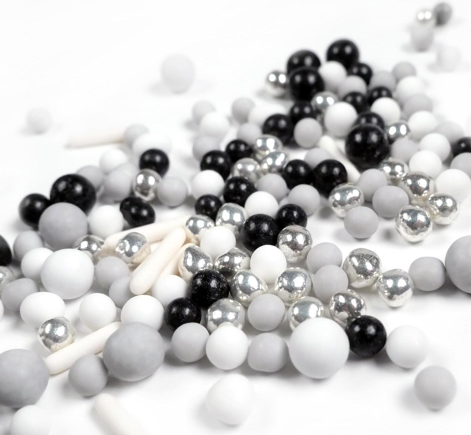 Streuselheld Schokomix Black & White 40g Streusel zum Dekorieren und Verzieren von Gebäck aller Art wie Torten Kuchen Keksen Zuckerstreusel SH357.40