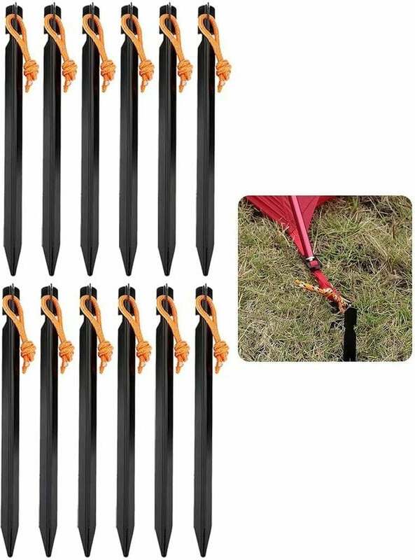 Jormftte Zubehör für Pavillon, Scheune, Pavillon und Bogen? 12 Stück Zeltheringe, 18 cm Metallheringe, Bodenheringe für Zelte, Aluminium-Zeltheringe für harte Böden, Heringe KAU-HT-CPK-PH-20250506-56