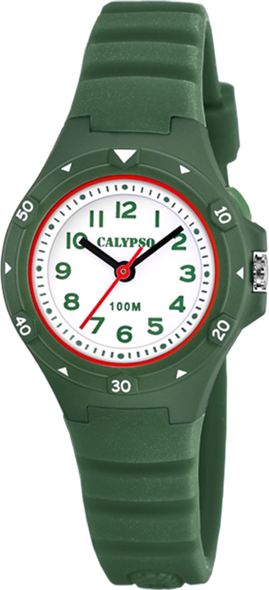 Hodinky Calypso K5846/4 chlapčenské detské hodinky gumové zelené