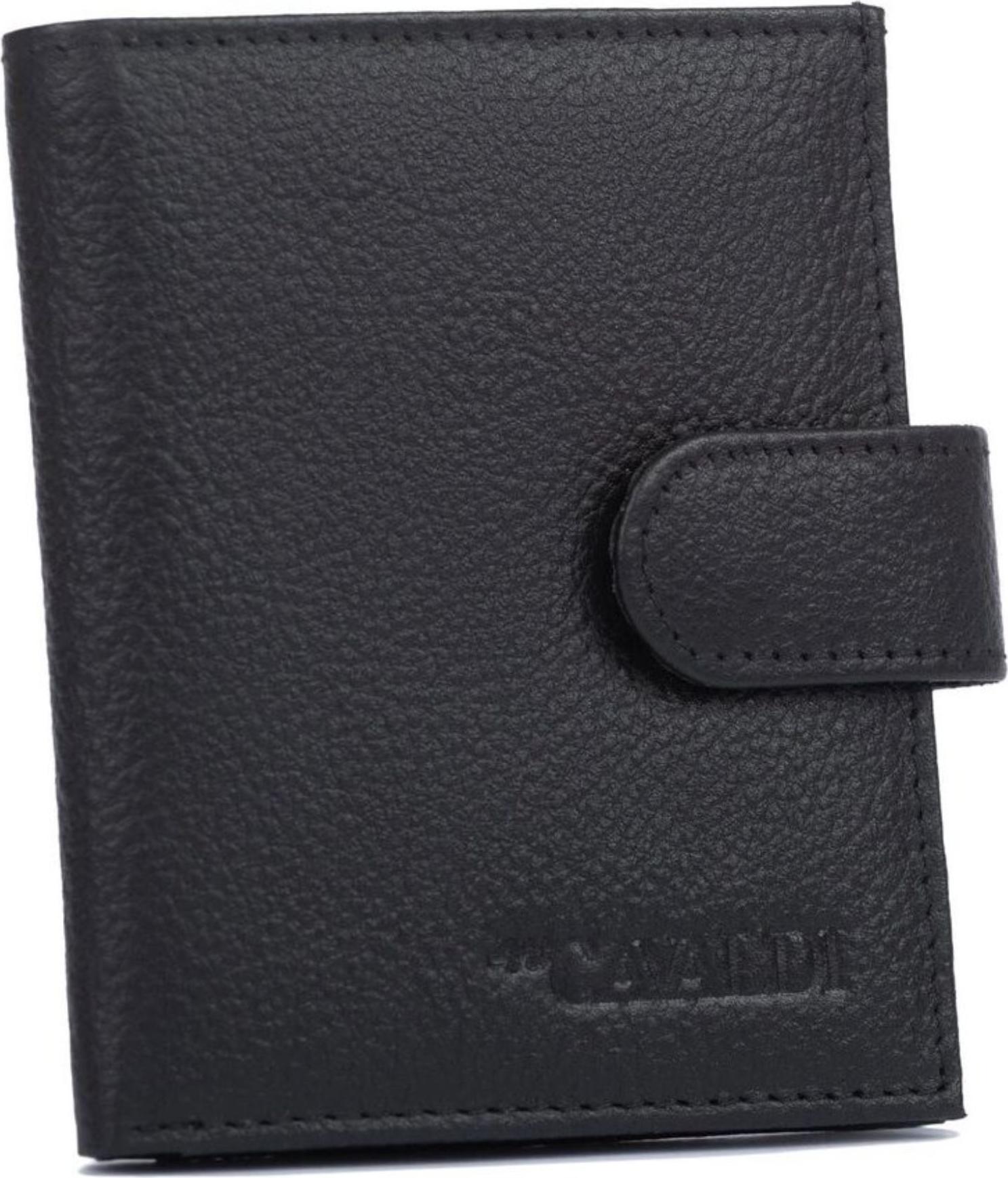 Kartenetui aus Leder mit Druckknopfverschluss und RFID-System - 4U Cavaldi TW04PDMBP