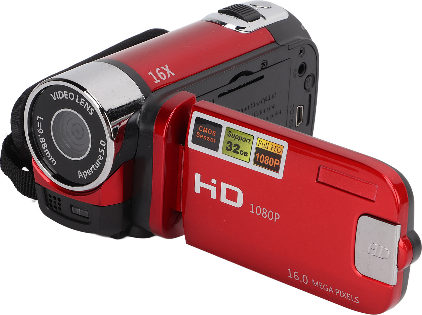 Cocosity Videokamera Camcorder,Handheld Video Camcorder,Full HD 4K Camcorder,270° Rotation 4K Digital Camcorder,4K Videokamera,16X Digital Zoom Digital Camcorder