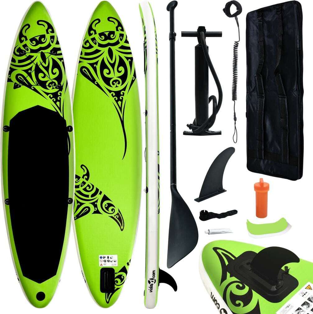 Nafukovací Stand Up Paddleboard 305x76x15 cm zelený