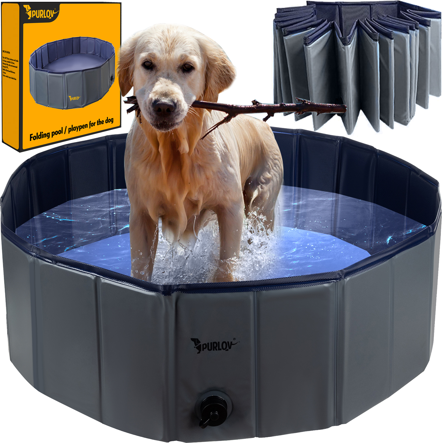 Piscine pour Chien pour Animaux de Compagnie, 100cm, Tapis de Jeu Pliable pour Animaux domestiques, pataugeoire, Jouets d'été pour Chien, Tapis de Jeu Portable pour extérieur (100 cm Piscine pour Chien pour Animaux de Compagnie, 100cm, Tapis de Jeu Pliable pour Animaux domestiques, pataugeoire, Jouets d'été pour Chien, Tapis de Jeu Portable pour extérieur (100 cm