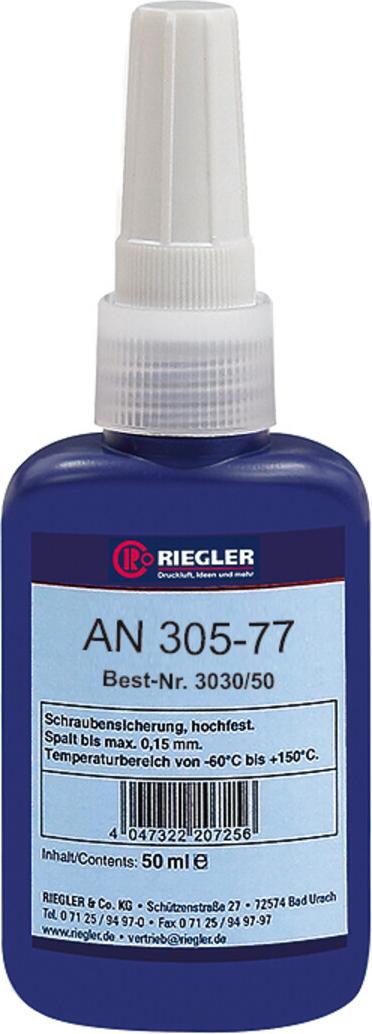 Riegler Lock AN 305-77, anaerober Klebstoff, mittelfest, 50 ml 3030/50