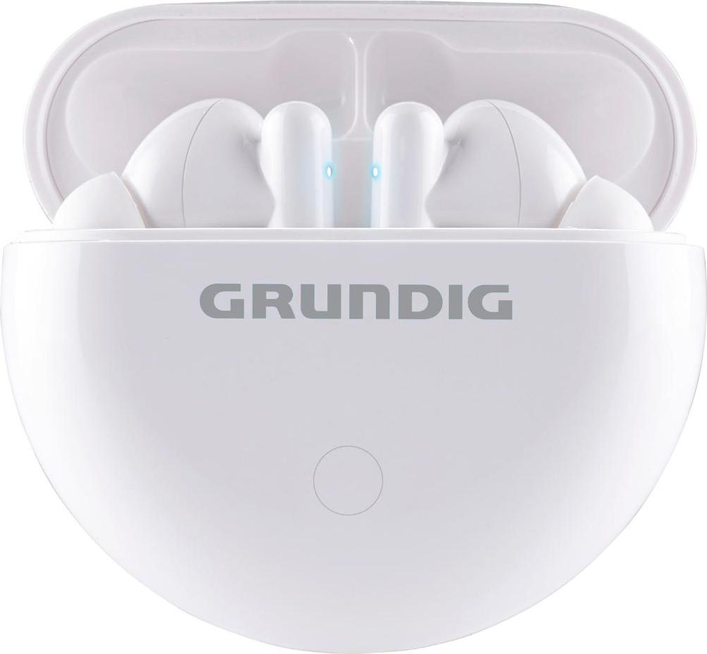 Bezdrôtové slúchadlá Grundig Bluetooth True Wireless 5.0 - slúchadlá do uší Bluetooth s dotykovým ovládaním a mikrofónom - nabíjacie puzdro v balení - slúchadlá do uší 3 hodiny prehrávania - biele
