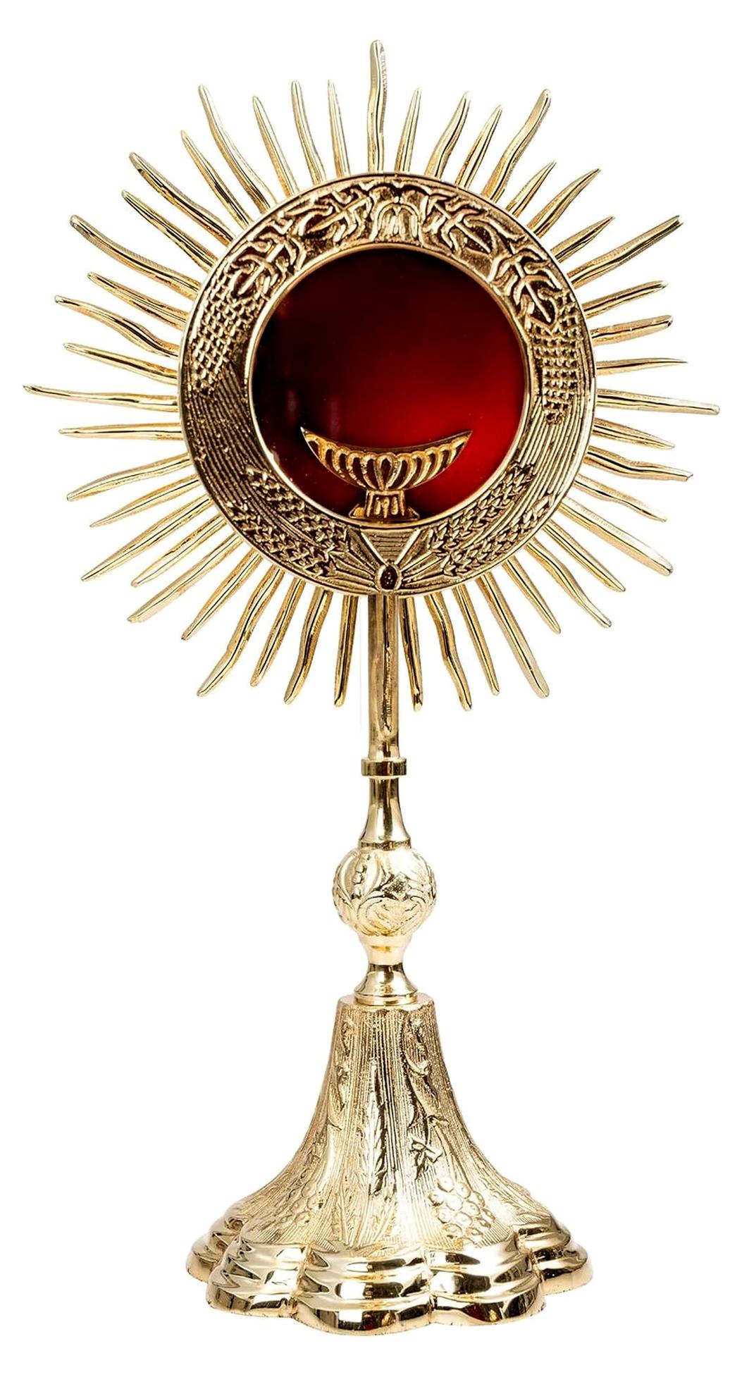 Markenlos Vergoldetes Reliquiar für heilige Reliquien, 38 cm hoch