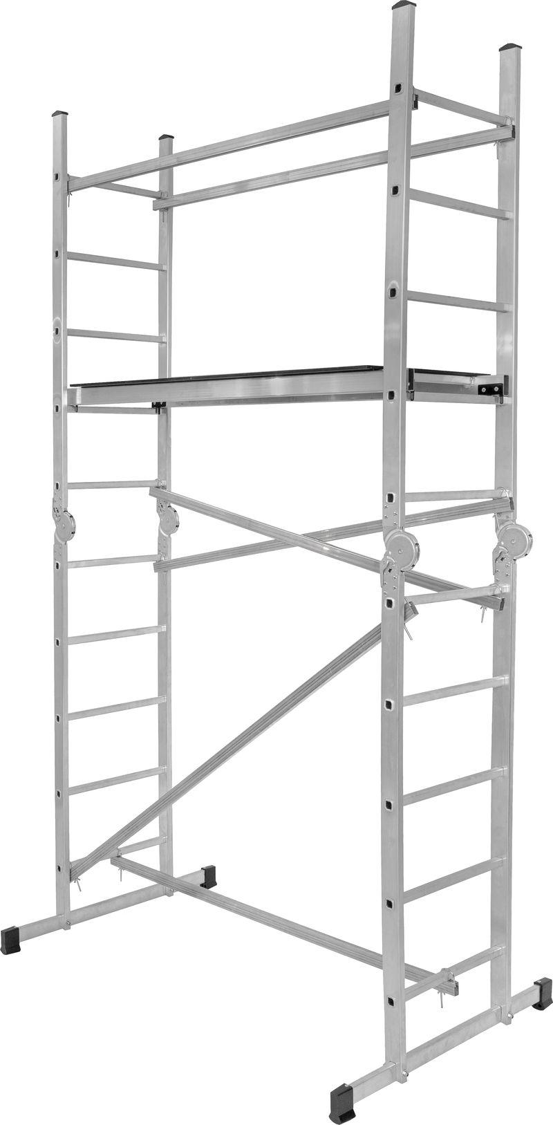 Gerüst mit Plattform Strend Pro IKAR, Aluminium, 2x5, 3in1, max. 400 cm, max. 150 kg