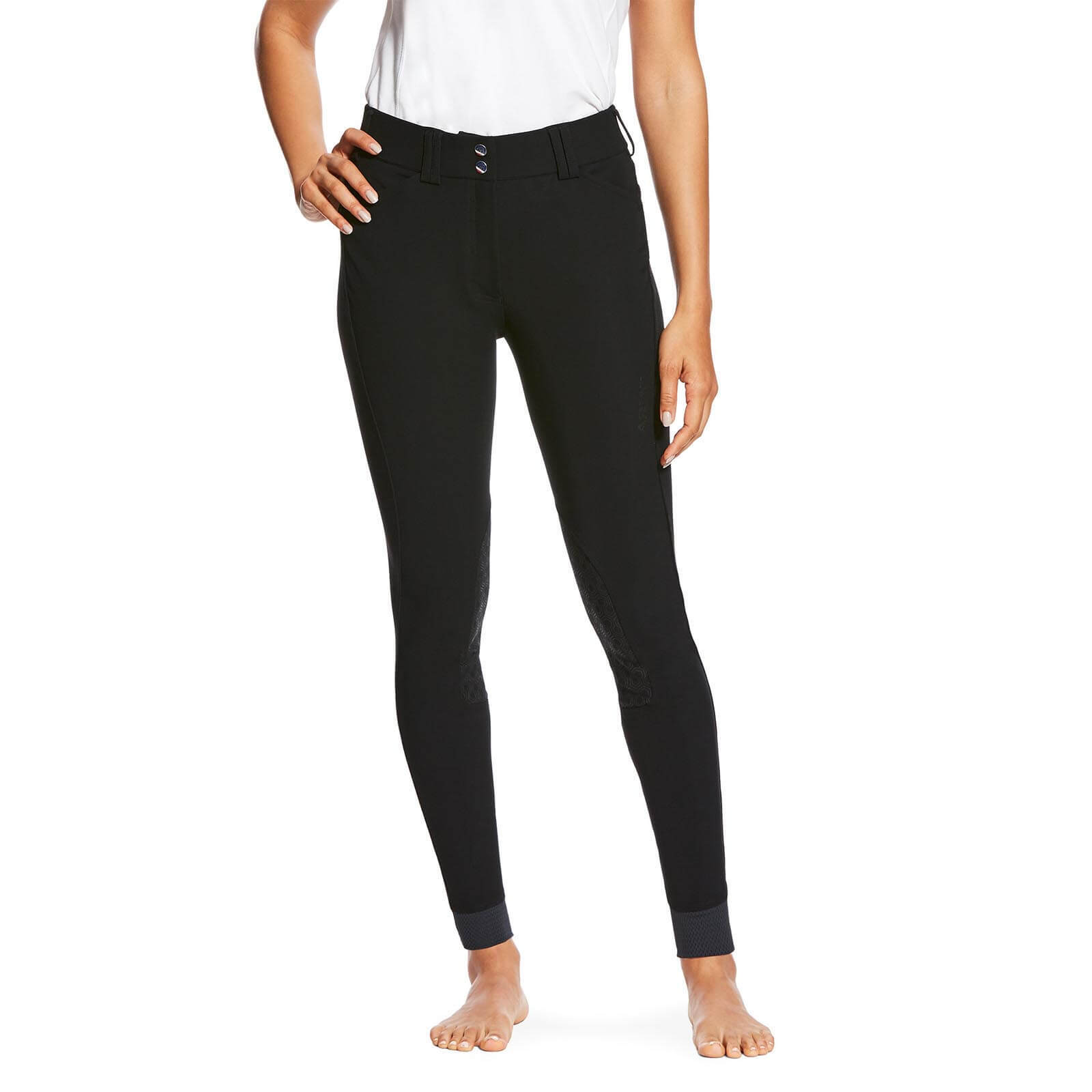 Ariat Reithose Damen Tri Factor Knee Grip Classic Kniebesatz Damenreithose Black 68 (34 lang) 10025790