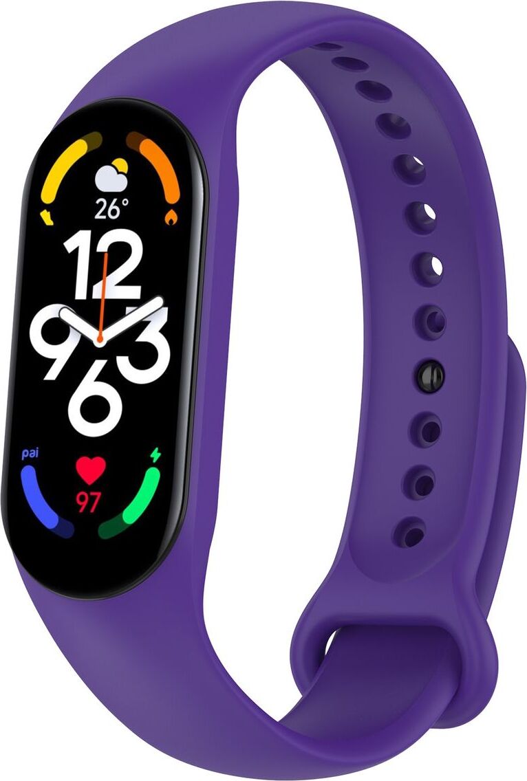 Športový náhradný náramok pre Xiaomi Mi Band 5 7 6 NFC Amazfit Band 5 Loop Silicone, farba: Star Purple