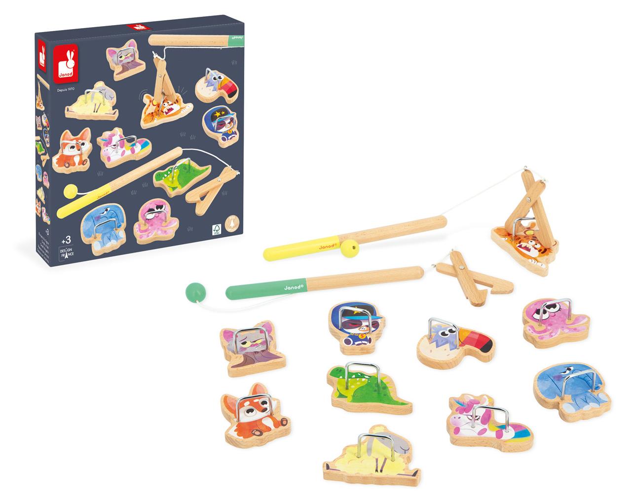 Janod Applepop - Holz Angelspiel für Kinder ab 3 Jahren 3352
