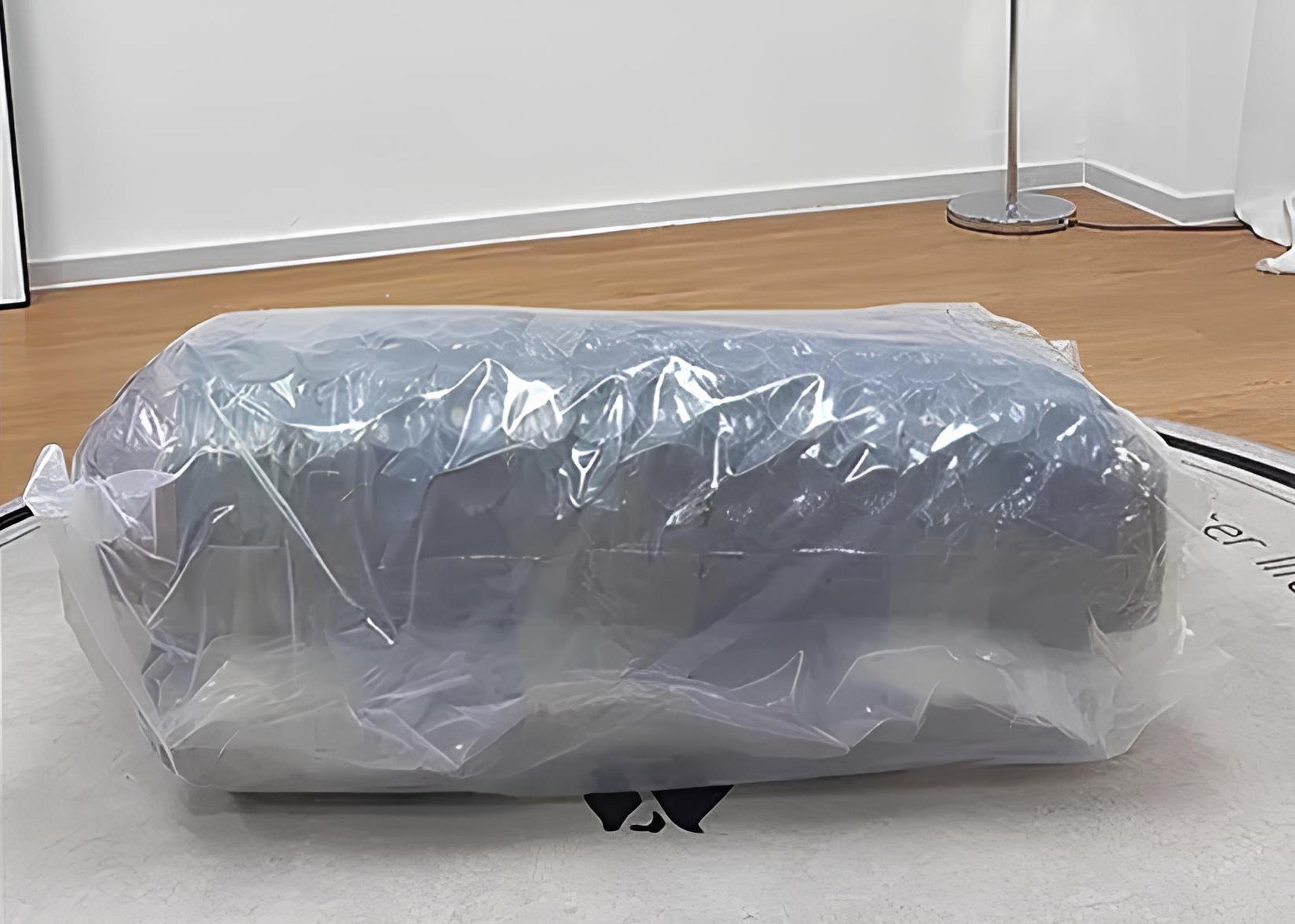 AEA Großer beiger Sofa aus komprimiertem Stoff Stilvoller großer Sofa