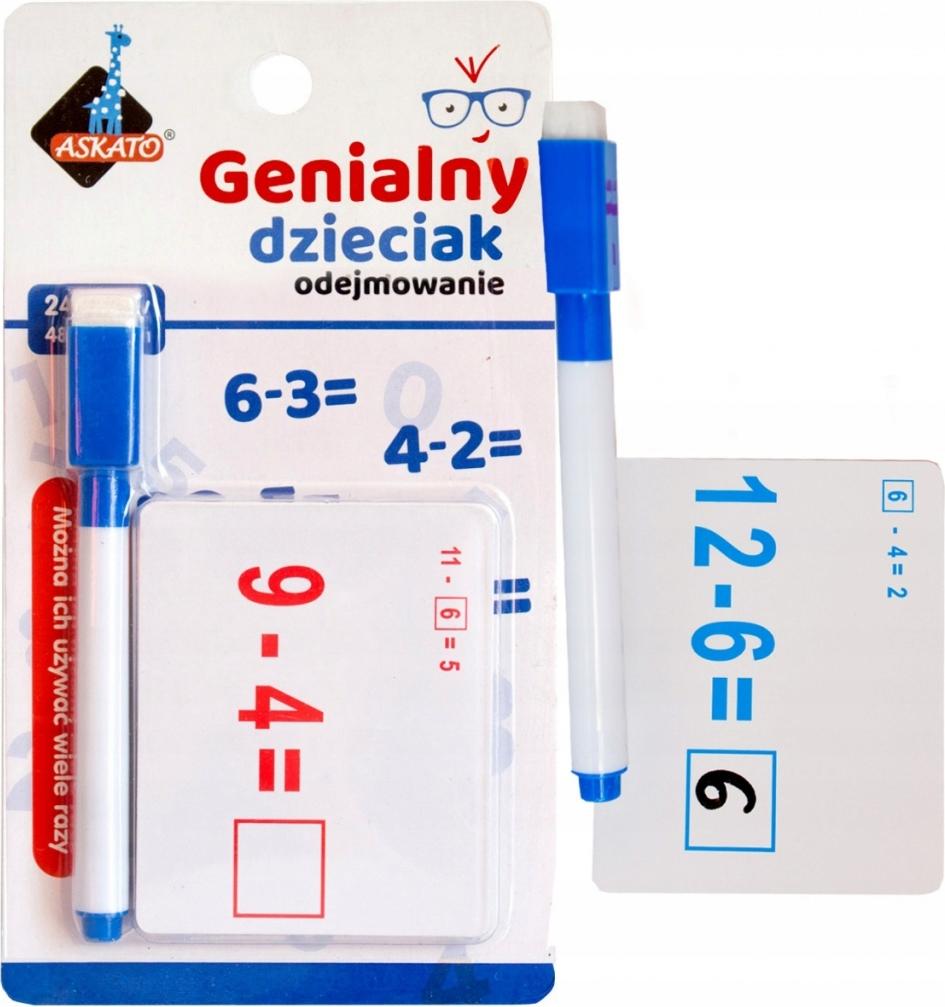 Genius Kid Flashcards Lernen Subtraktion Askato
