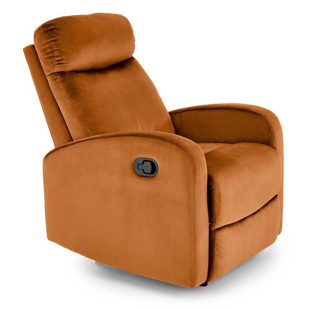 Polohovateľné kreslo WONDER VELVET cinnamon