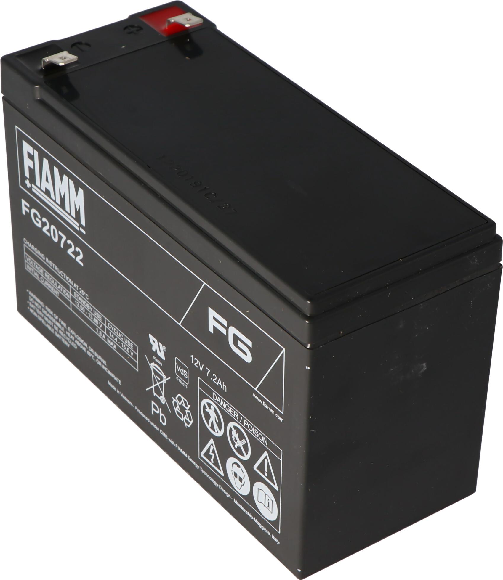 Fiamm FG20722 Akku 12 Volt, 7,2Ah mit 6,3mm Steckkontakten