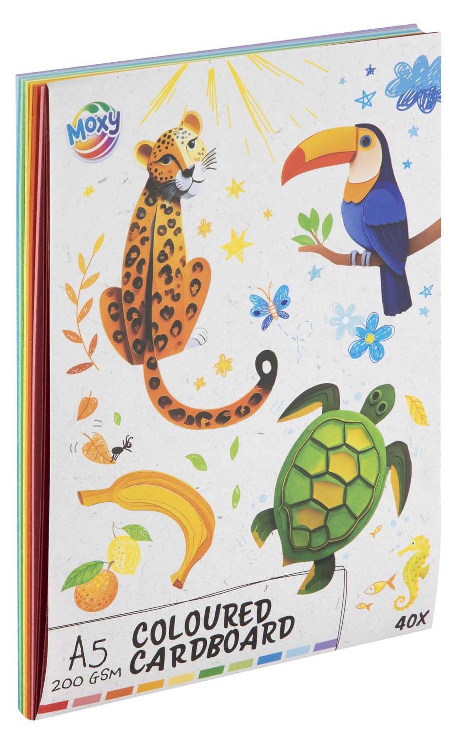Creative Craft Lab Gekleurd Karton A5, 40 Vellen 10 Kleuren 110001