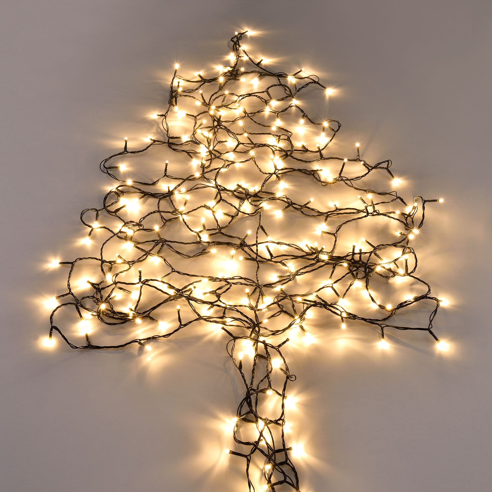 in.tec ® 120 LED 14m Lichterkette Netzteil Innen/Außen Weihnachten Warmweiß