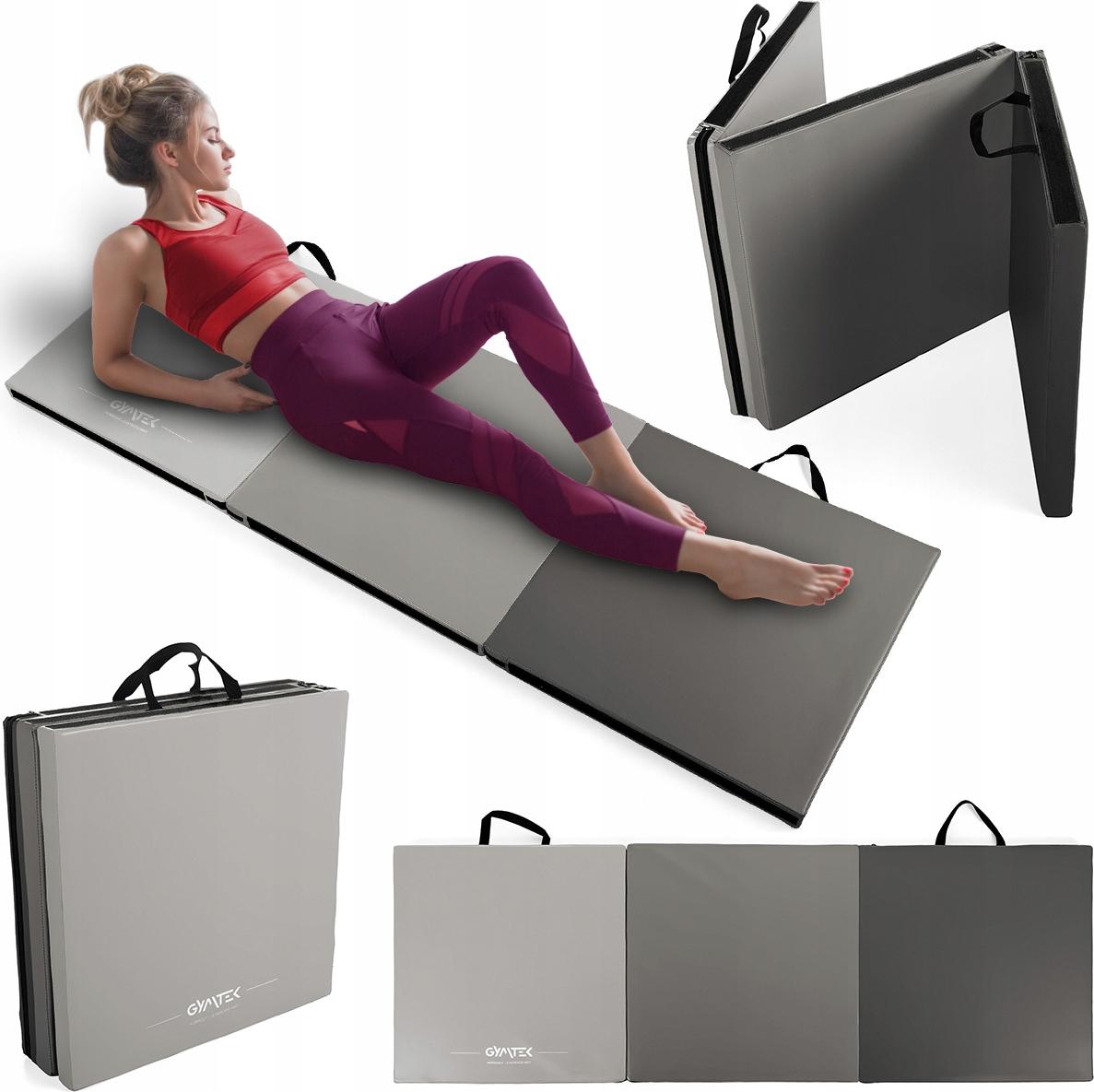 Gymtek® Klappbare Gymnastikmatte Sportmatte Kampfsportmatte Trainingsmatte - 180x60 cm - Gymnastik, Yoga, Judo, Karate, Fitness, Pilates, Kampfsport V378925