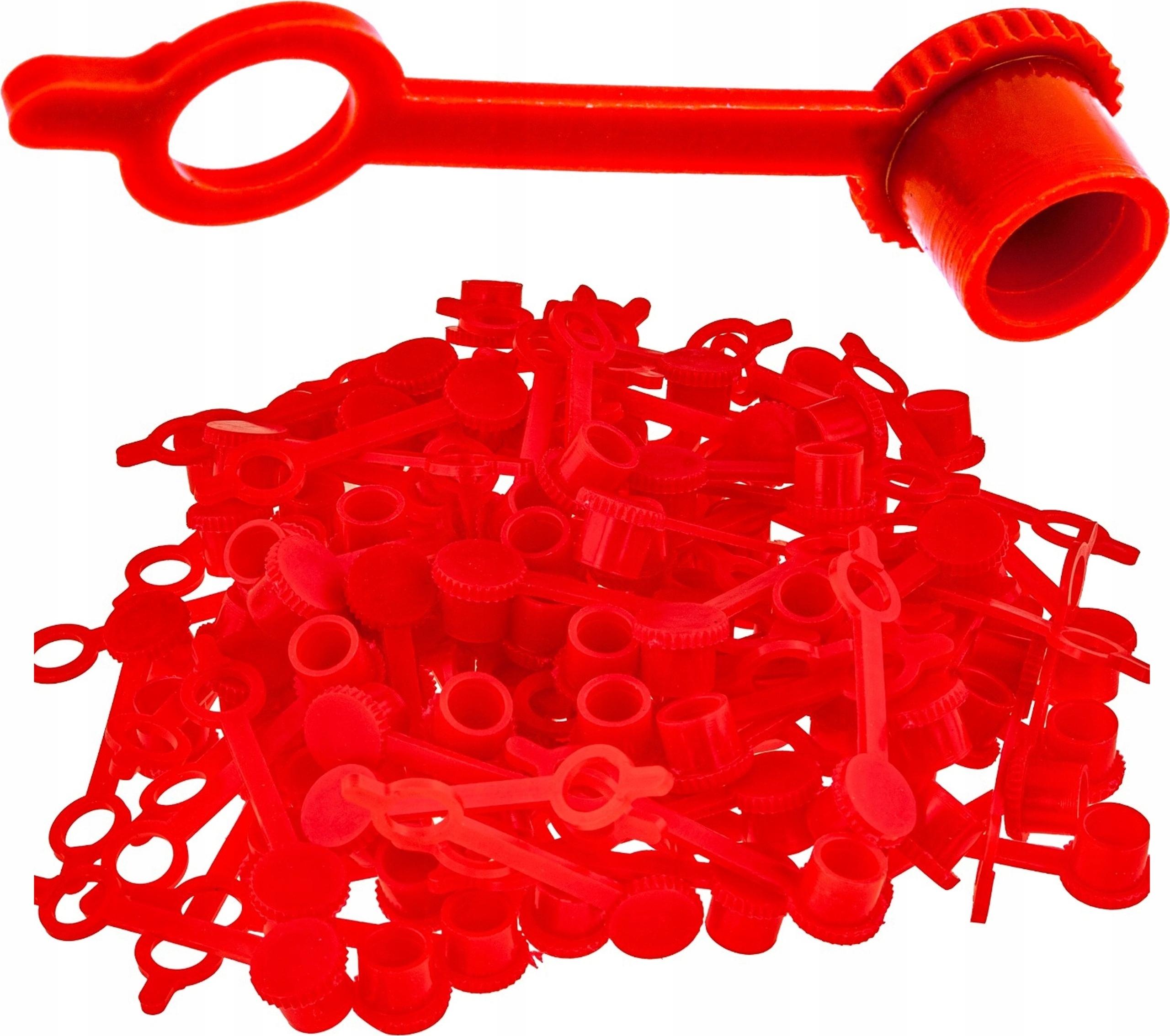 FALON-TECH Schmiernippelabdeckungen rot 100 Stück für 6 mm Schmiernippel