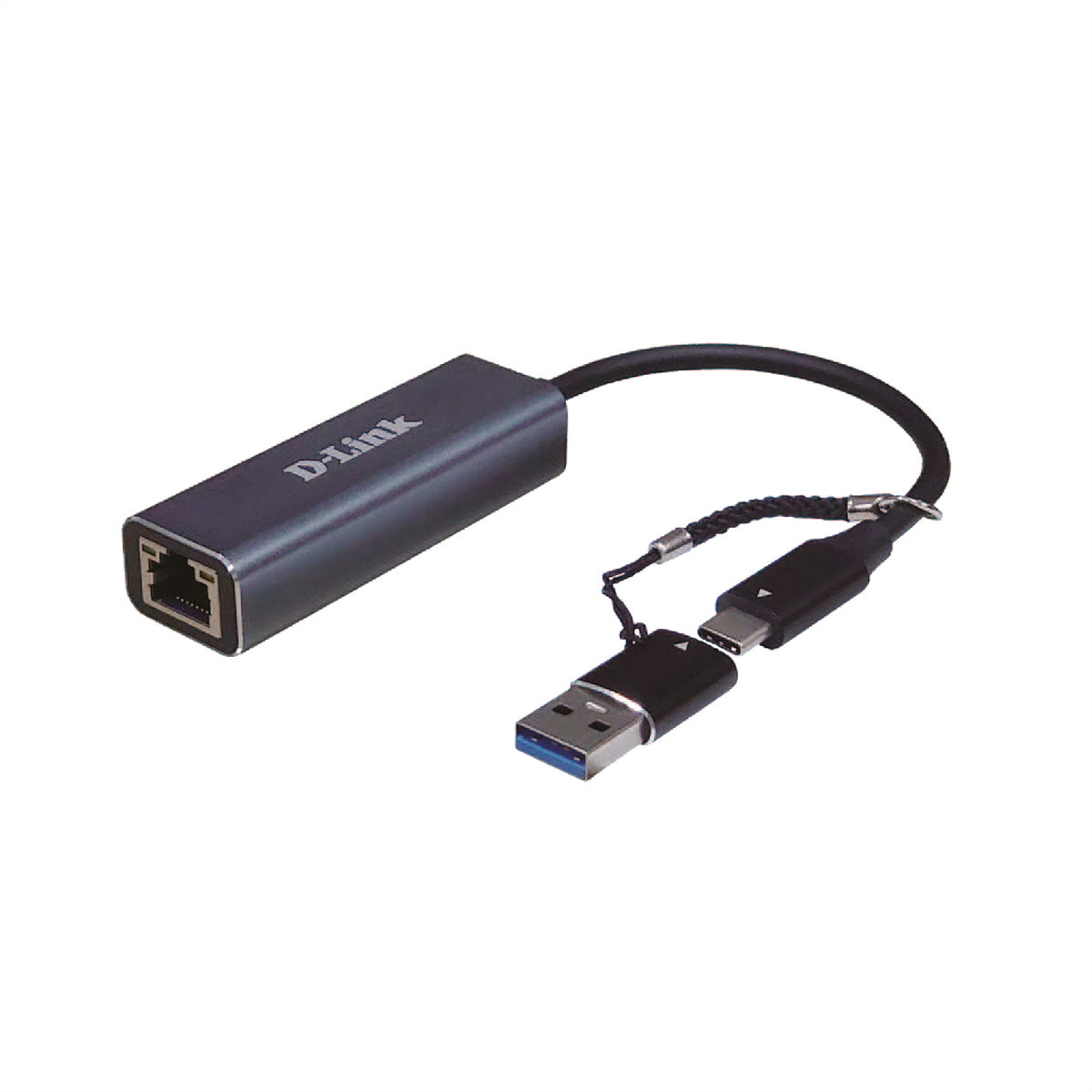 D-Link DUB-2315, Kábel, USB Type-A/USB Type-C, Ethernet, 2500 Mbit/s, Čierna