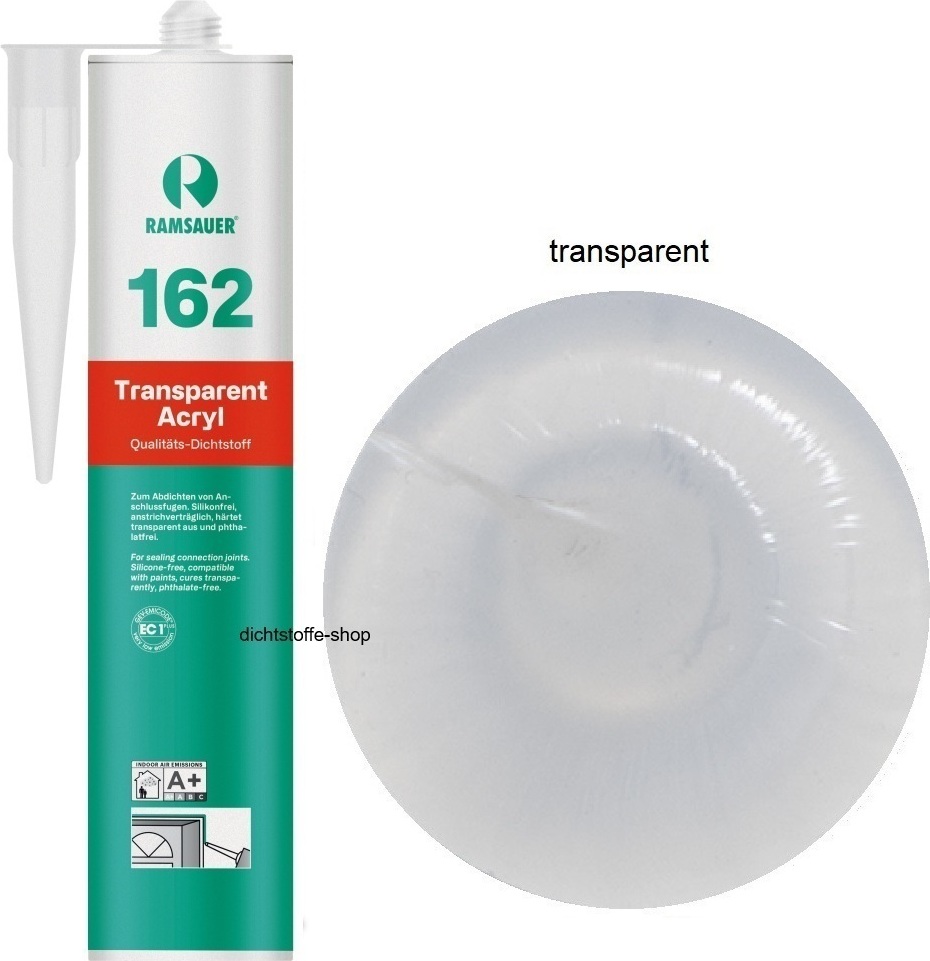Ramsauer GmbH&Co.KG Ramsauer 162 Transparent Acryl 1K Acryl Dichtstoff 310ml Kartusche 1310301