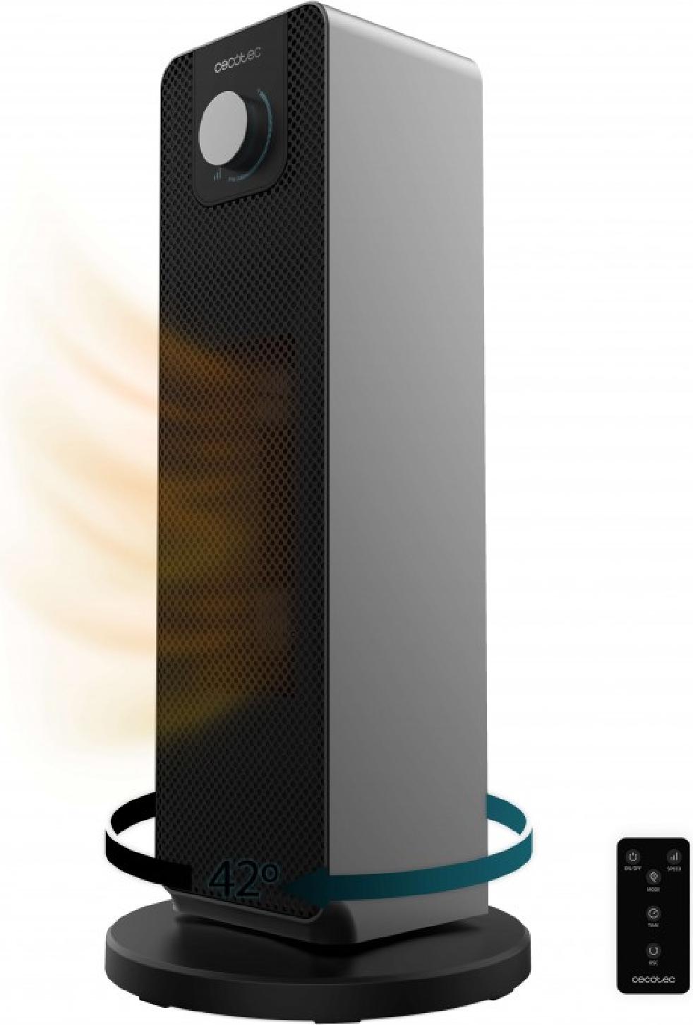 Cecotec ReadyWarm 2000 Keramický ohrievač Max Ceramic Rotate de pie s 2000 W, osciláciou, 3 prevádzkovými režimami a nastaviteľným termostatom, 20 m2