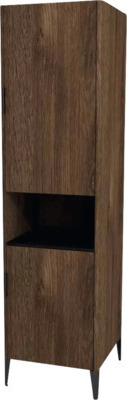 Hochschrank mit 2 Türen Devo Lotos 50x190x53 cm Anschlag rechts bronze expressive oak
