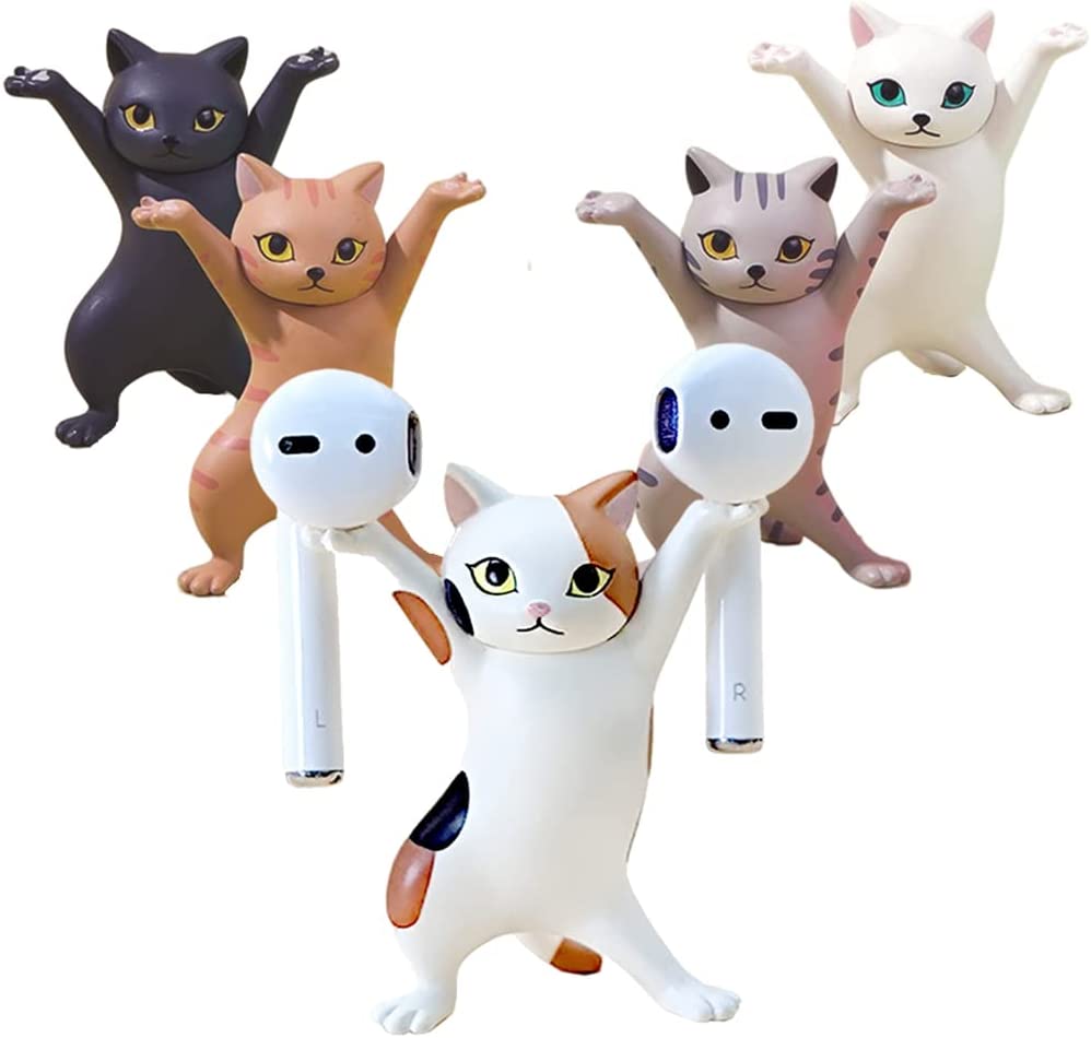 Mmgoqqt 5er-Pack Tanzende Katze und Stifthalter Stifthalter Aufbewahrungsbox Schreibtisch Stifthalter Lustiger Katzenhalter Mini-Katzenfigur Stifthalter Katzenstifthalter Stift Kau-LAHXYDBKF-221229041
