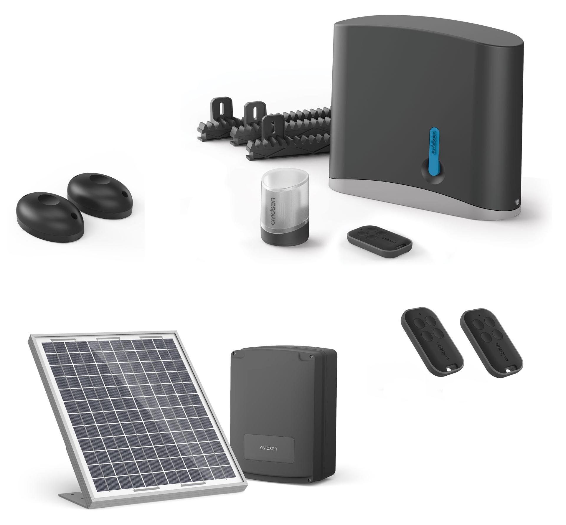 Solarantrieb für Schiebetor Zenia SE + 2 zusätzliche Fernbedienungen (3 insgesamt) - Avidsen