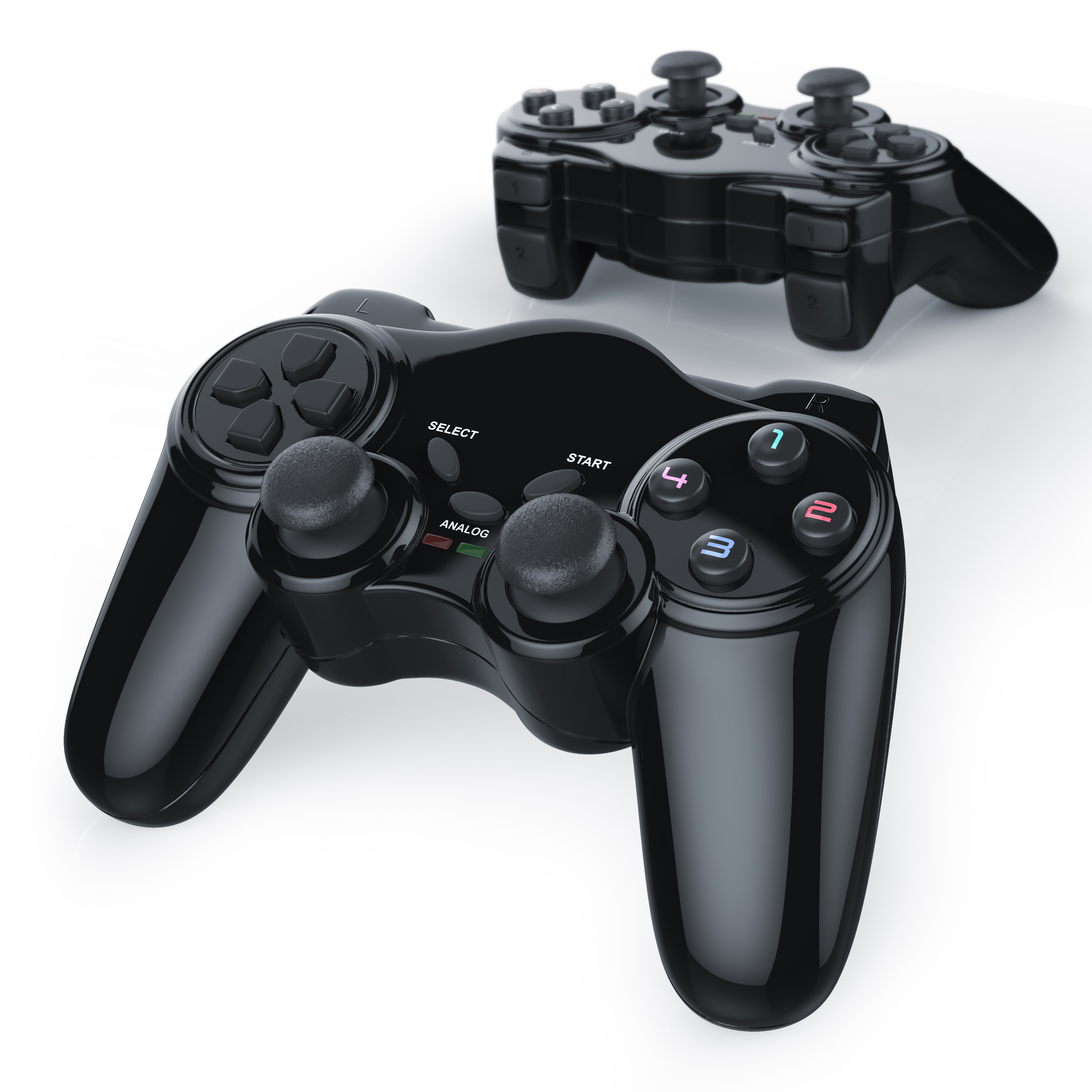 CSL 2x PlayStation-Controller, bezdrôtový PS2 gamepad, 2,4 GHz funkčný adaptér s dvojitou vibráciou