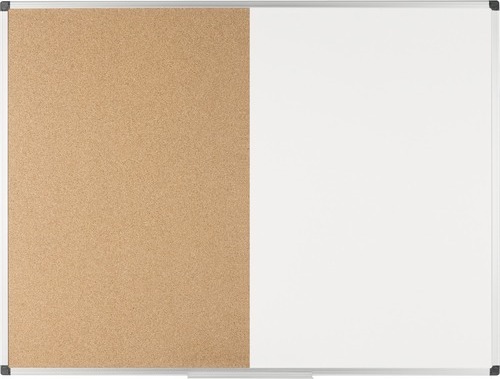 VIZ-PRO Magnettafel Mit Kork-Pinnwand – 91,4 X 61 Cm, Trocken Abwischbar, Weiß