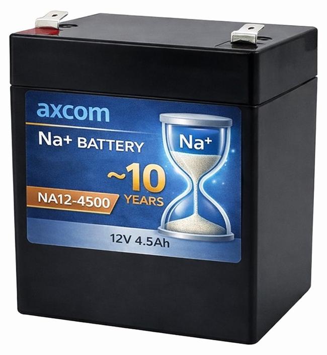 Axcom Natrium Ionen Akku 12V 4,5Ah mit 4,7mm Steckkontakten