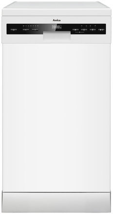 Amica MV 447 ADW, Voľne stojaci, Slimline (45 cm), Biela, LED, 3 košík/košíky, 10 miest