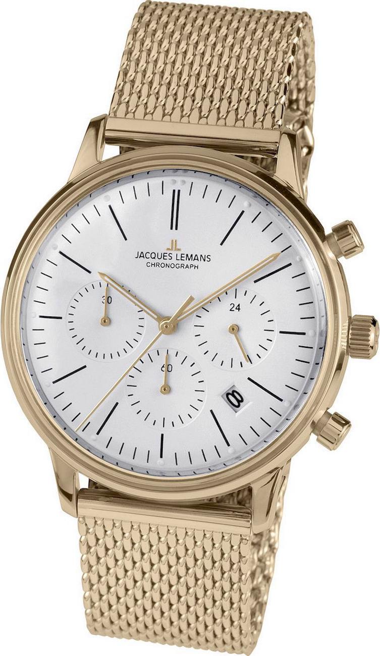Jacques Lemans - N-209ZN - Náramkové hodinky - Pánske - Quartz - Chronograf - Retro Classic