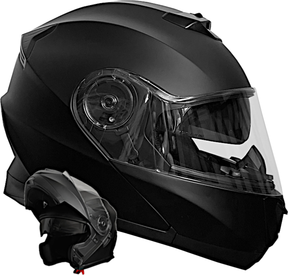 RALLOX Helmets Klapphelm RALLOX 160 Motorradhelm Gr. L matt schwarz Sturzhelm Helm Rollerhelm