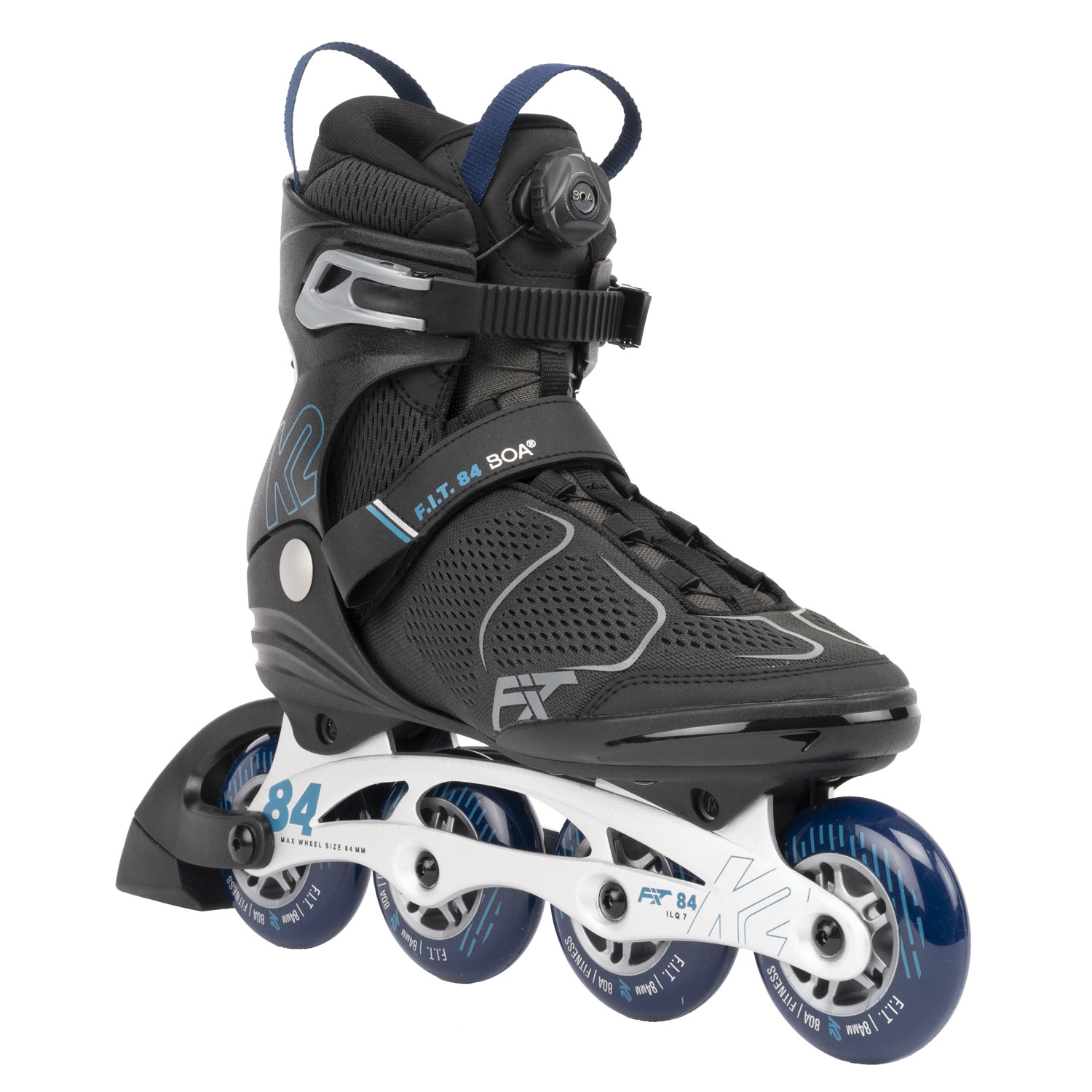 K2 Skates F.I.T. 84 BOA Inline Skates Herren grau - blau Größe EU: 41.5