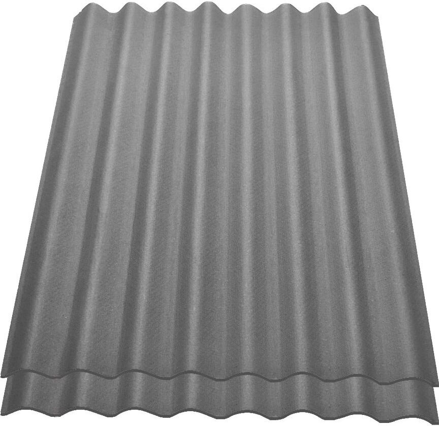 Onduline Easyline Dachplatte Wandplatte Bitumenwellplatten Wellplatte 2x0,76m² - grau 309-2