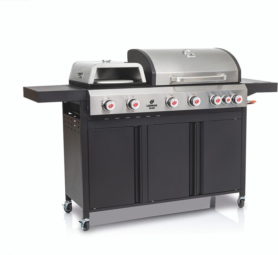 Plynový grilovací vozík LANDMANN Caliano 6.1 s 21,6 kW pecou na pizzu