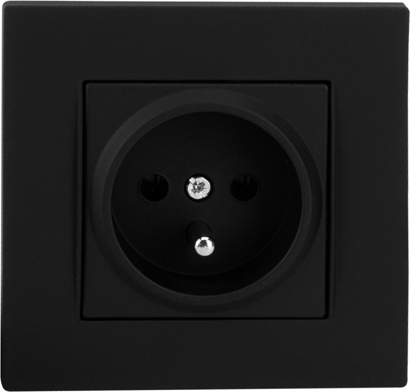 Einzelsteckdose RITA schwarz