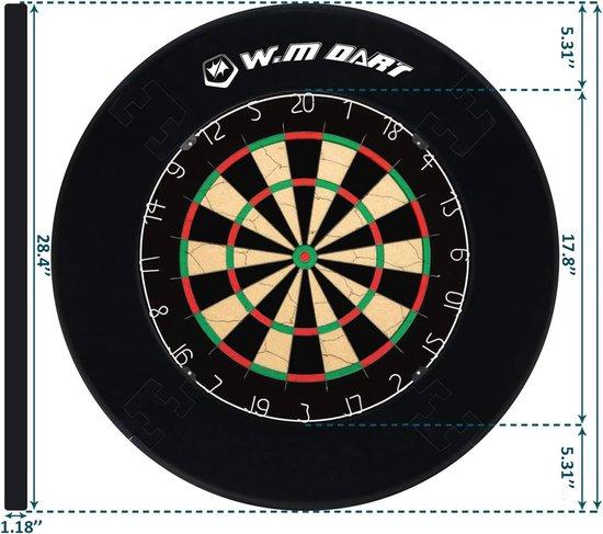 Famanu Dart Catchring Schutzring für Dartboard - Schwarz SHSHOP
