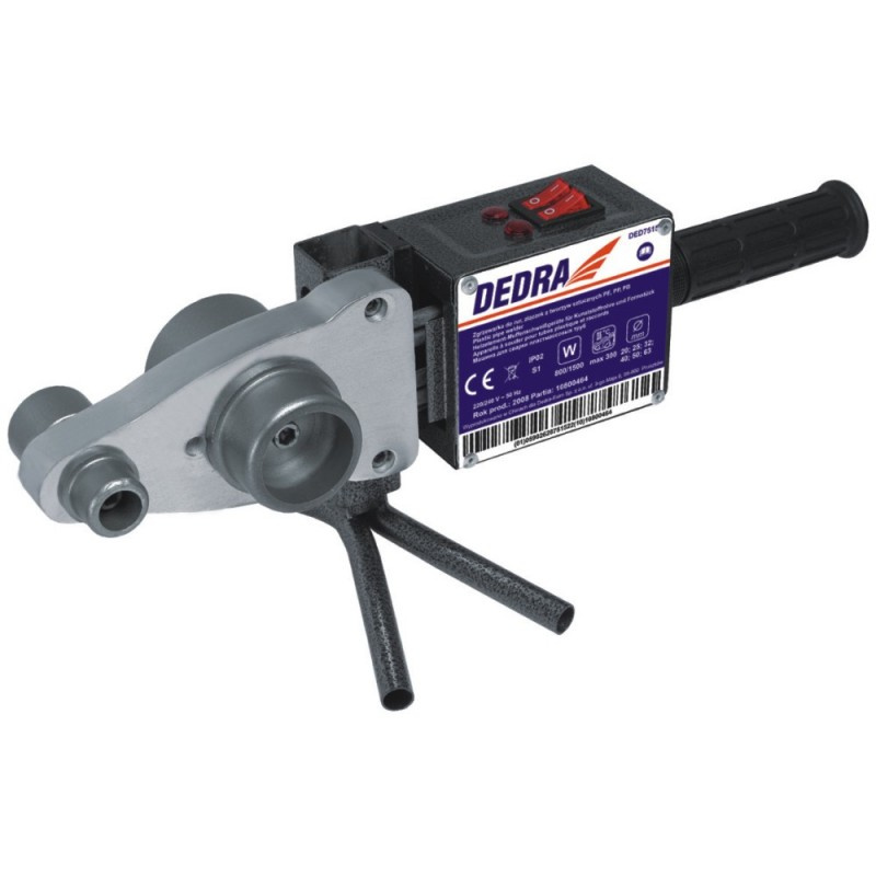 Zváračka Plastových Rúrok A Tvaroviek Dedra Ded7515 800/1500W, Kovová Skriňa, Rozsah 16-63Mm, Pe, Pp, Pb