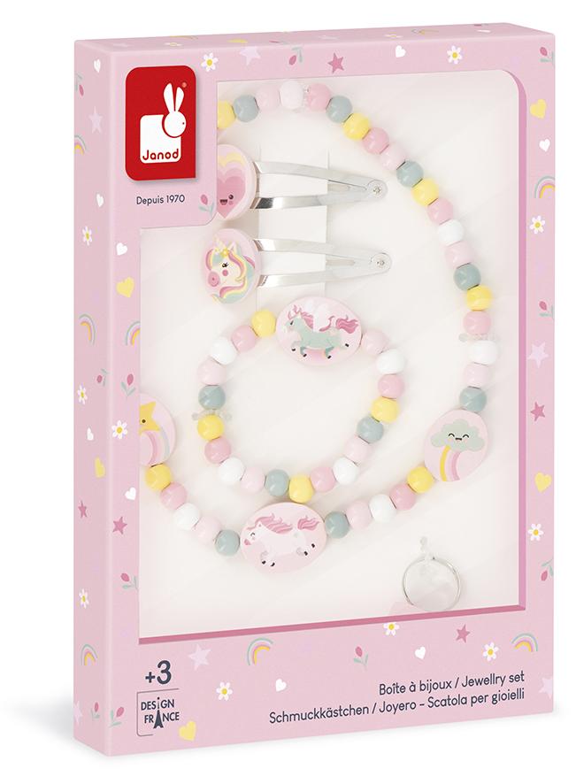 Janod Einhorn Schmuckset - Holz Kinderschmuck magisches Geschenk 8880