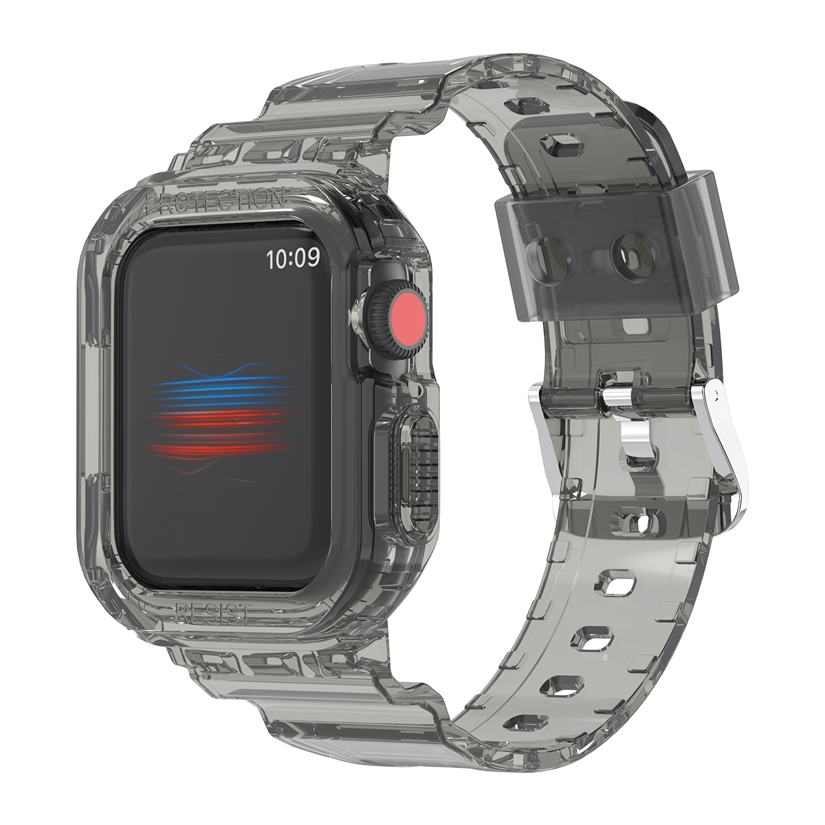 Pre Apple Watch Ultra 1 + 2 49 mm remienok s puzdrom Transparent/Black