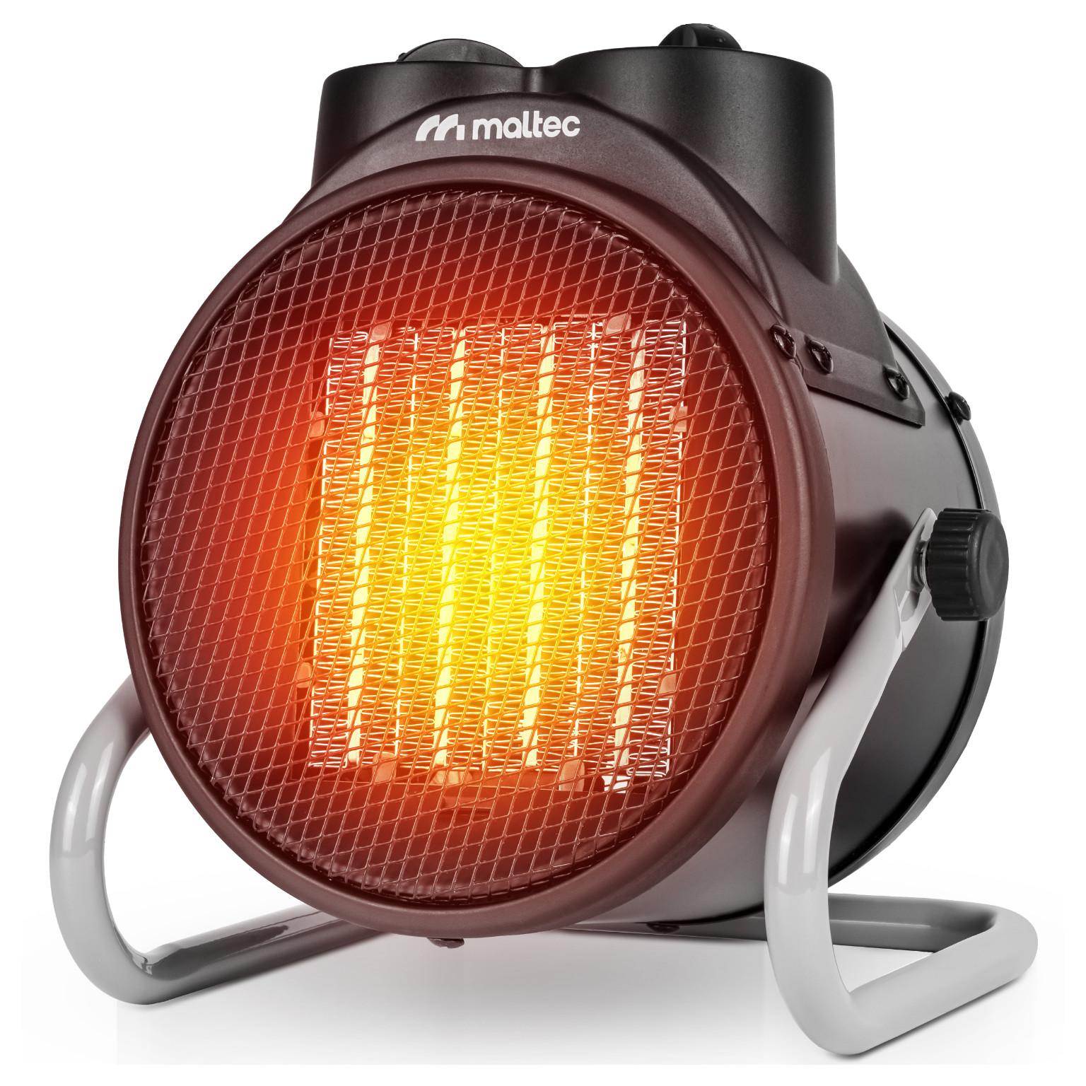 Heizlüfter mit Thermostat MalTec INFERNO4000 2kW Keramik mobiler Elektro Heizstrahler energiesparend für Büro Haus Werkstatt Wohnwagen Camping Garage