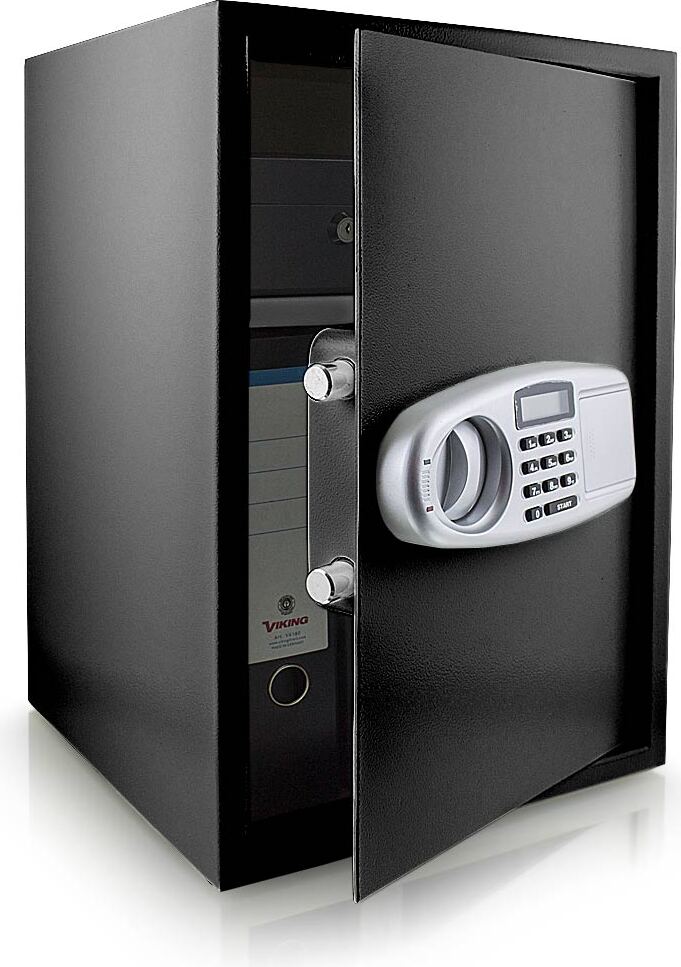 Bituxx Tresor Wandtresor Möbeltresor Safe Aktentresor Geldschrank Maße(B/H/T): 350 mm x 520 mm x 360 mm - Türstärke: 4 mm Schwarz MS-12662