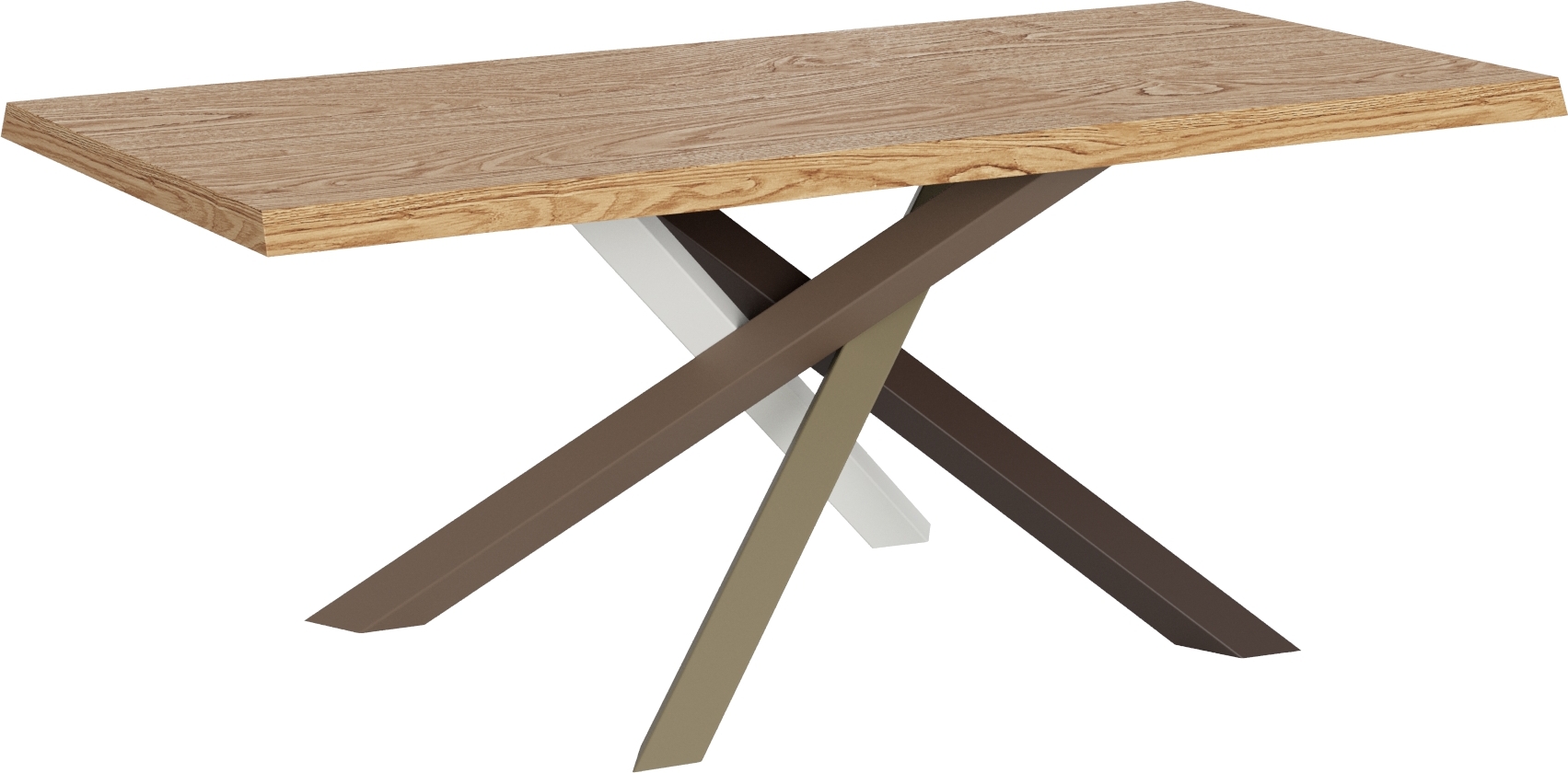 Itamoby Fester Tisch 90x180 cm Versalux entrindete Eichenbeine 4/C