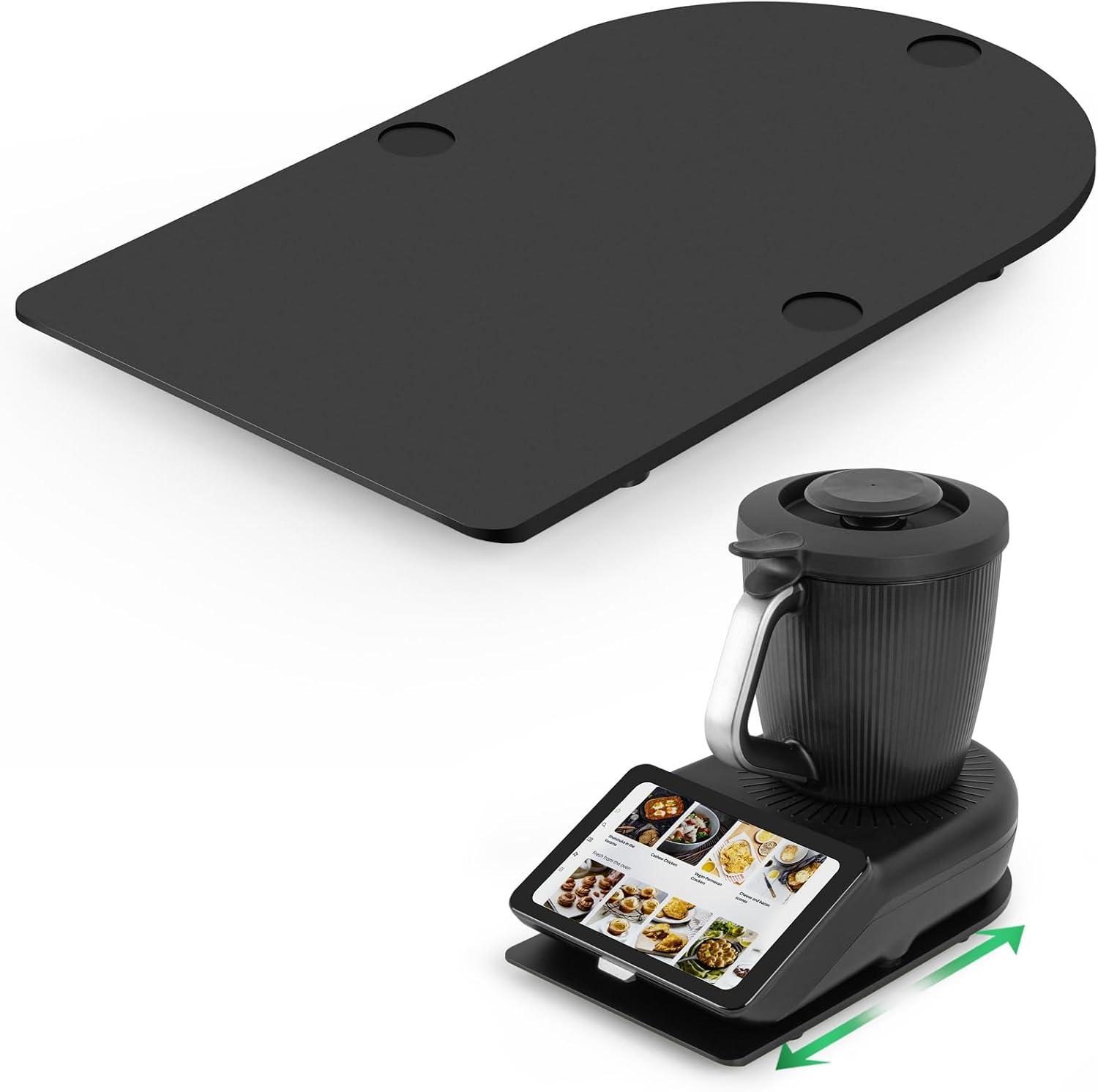 Markenlos Acryl Gleitbrett TM7 für Thermomix, Brett für Thermomix | mit Teflon-Gleiter, Leicht Gleitendes Acryl Slider