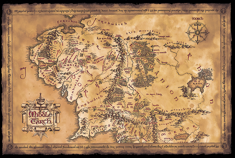 Herr der Ringe Poster Mittelerde Karte (74) Poster