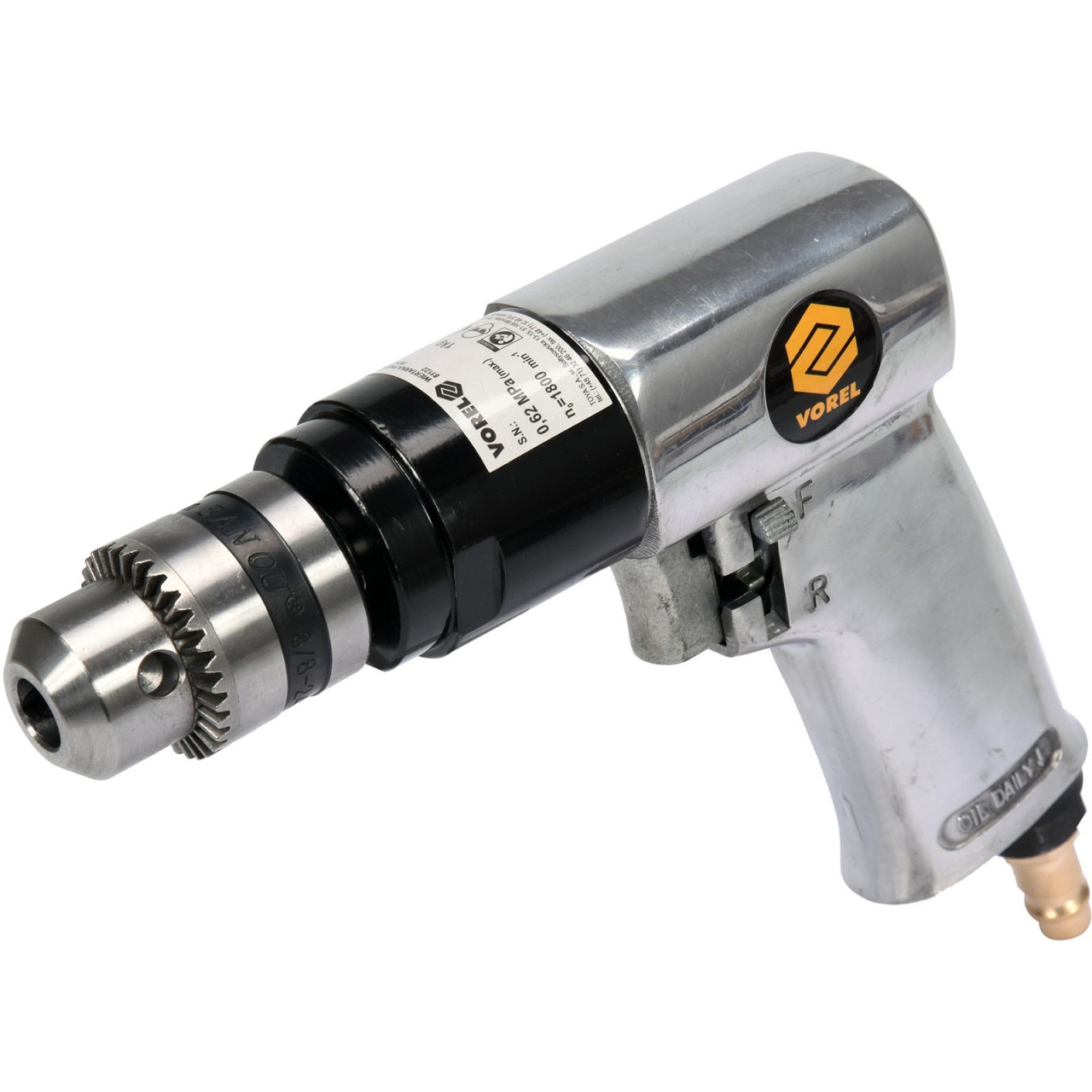 Draper Druckluft-Bohrmaschine 14258 – 10 Mm Schnellspannbohrfutter, Weicher Griff, 3/8'' Antrieb